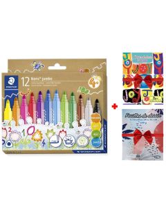 Pack de 12 feutres noris STAEDTLER JUMBO