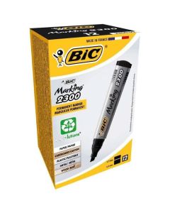 Pack de 12 Marqueurs Permanents BIC Marking 2300 - Noir