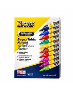 Pack de 12 Marqueurs Tableau BRONS Couleur Vert