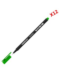 Pack de 12 Stylos Feutre PENSAN TRIPLUS Fine Liner - Vert Pistache