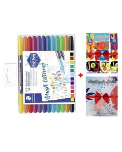 Pack de 12 Stylos Pinceaux aquarelle STAEDTLER à double extrémité