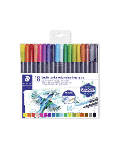 Pack de 18 feutres pinceau à double extrémité STAEDTLER aquarelle