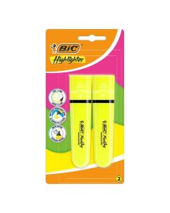 Pack de 2 Surligneurs BIC Blister Neon - Jaune