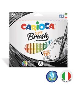 Pack de 20 Feutres CARIOCA Super-Brush soft