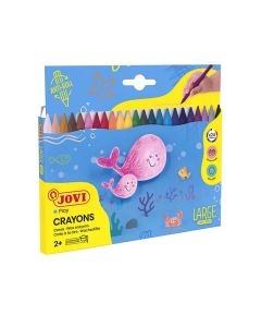 Pack de 24 Crayon de cire JOVI HEXAGONALES 