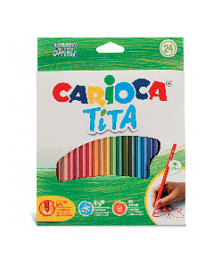 Pack de 24 Crayon de couleur CARIOCA Tita 