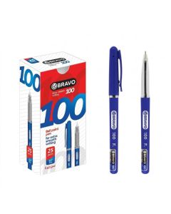 Pack de 25 Stylos BRAVO à Bille Bleu - 442463