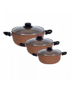Pack De 3 Faitouts El Gusto By COOK'ART 24cm,22cm&20cm - Bronze