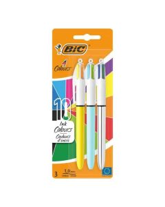 Pack de 3 Stylos BIC 4 couleurs SH+SUN+FUN EU - 570320