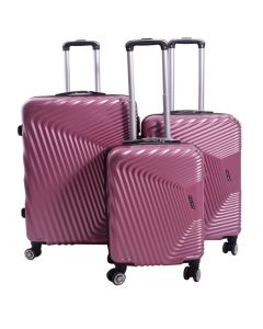 Pack de 3 Valises SAFARI - Rose
