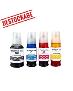 Pack de 4 bouteilles d'encre compatible Canon couleurs