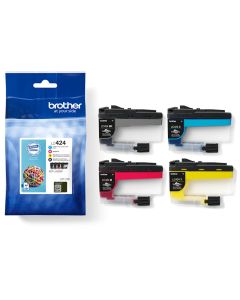 Pack de 4 Cartouches Jet d'encre Original BROTHER LC424 - Couleurs