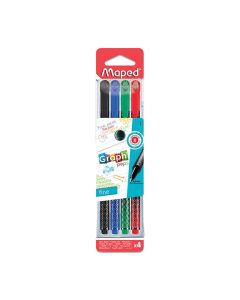 Pack de 4 Feutres MAPED Fins Graph'Peps Deco - Assortis