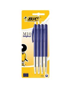 Pack De 4 Stylos BIC blister à Bille M10 Bleu - 137578