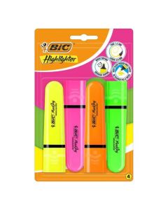 Pack de 4 Surligneurs BIC Blister Neon - Assortis