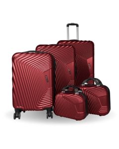 Pack de 5 Valises SAFARI - Rouge Bordeaux