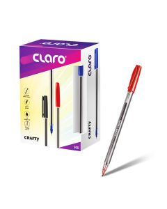 Pack de 50 Stylos à Bille CLARO Crafty - Rouge