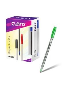 Pack de 50 Stylos à Bille CLARO Crafty - Vert