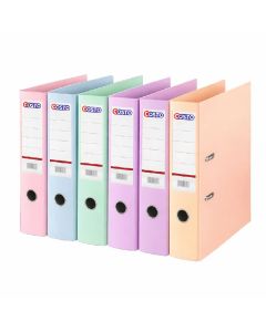 Pack De 6 Classeurs A Levier COSTO PP/PP D75 Rose Pastel