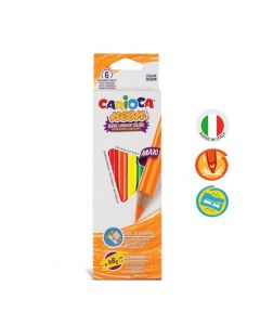 Pack de 6 Crayon de couleur CARIOCA Néon Maxi