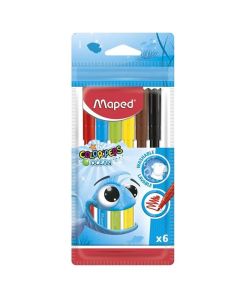 Pack de 6 Feutres Maped Océan Pointe Moyenne 2mm