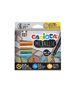 Pack de 6 Feutres Maxi CARIOCA Metallic