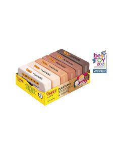 Pack de 6 pains de pâte à modeler JOVI PLASTILINA de 50 gr MULTICULTURAL