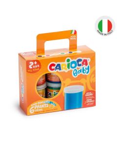 Pack de 6 Peintures à doigts CARIOCA Baby 80ml plus de 2 ans 