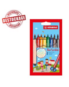 Pack de 8 Feutres STABILO Trio Scribbi