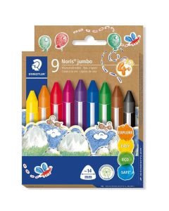 Pack de 9 Crayons de cire STAEDTLER Noirs Jumbo 