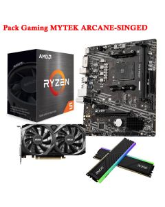 Pack Gaming MYTEK: AMD RYZEN 5 5500, A520M-A PRO, RTX 3050 & 16Go RGB