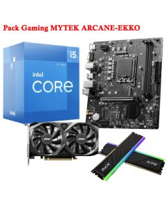 Pack Gaming MYTEK: I5-12400F, Pro H610M-E DDR4, RTX 3050 & 16Go RGB