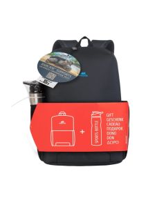 Pack Sac à dos RIVACASE 8067 15.6" + Bottle Sport - Noir 