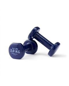 Paire d'haltères Fitness Domyos 2 x 2 kg - Ferraille & Enduction PVC Bleu