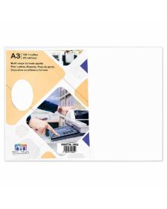 Paquet 100 Feuilles Bristol RIBAT Blanc A3 250G