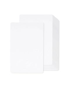 Paquet de 100 Cartes Blanches Adaptables en PVC 30 ml 0,76 mm - Blanc