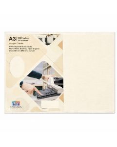  Paquet de 100 Feuilles RIBAT Vergés Crème A3 220 G