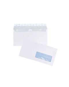 Paquet De 500 Enveloppes Blanches 11X22 Bande Adhésive 80 gr - (91362)