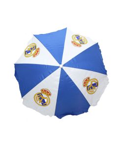 Parasol de Plage Real Madrid Réglable en hauteur 200cm - Blanc&Bleu