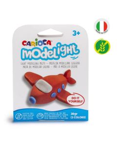 Pâte à modeler CARIOCA MODELIGHT TRANSPORT PLANE - Assortis