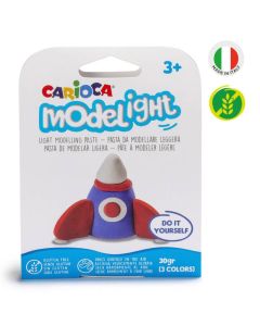 Pâte à modeler CARIOCA MODELIGHT TRANSPORT ROCKET - Assortis