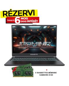 PC Portable Gamer GIGABYTE G6 KF i7 13è Gén 32G RTX 4060
