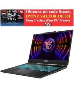 PC Portable Gamer MSI Cyborg 15 A12VE i5 12è Gén 16Go RTX 4050