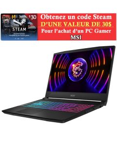 PC Portable Gamer MSI Katana 15 B12U i7 12è Gén 8Go RTX 3050