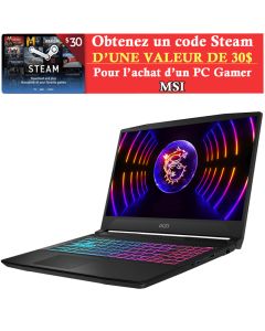 PC Portable Gamer MSI Katana 15 B12V i7 12è Gén 16Go RTX 4050