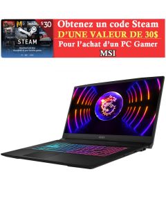 PC Portable Gamer MSI Katana 17 B12U i7 12è Gén 16Go RTX 3050