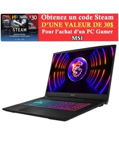 PC Portable Gamer MSI Katana 17 B12U i7 12è Gén 32Go RTX 3050