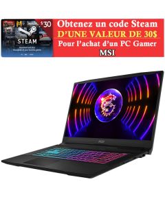 PC Portable Gamer MSI KATANA 17 B12V i7 12è Gén 32Go RTX 4050