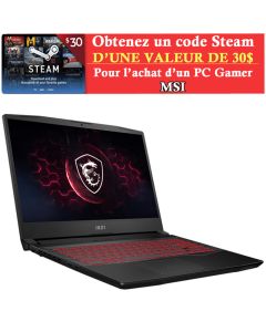 PC Portable Gamer MSI Pulse GL66 12UEK i5 12è Gén 16Go RTX 3060