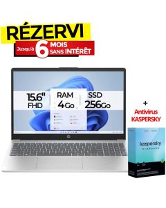 PC Portable HP 15-fd0029nk Intel N100 4G 256Go SSD - Silver & Bleu
